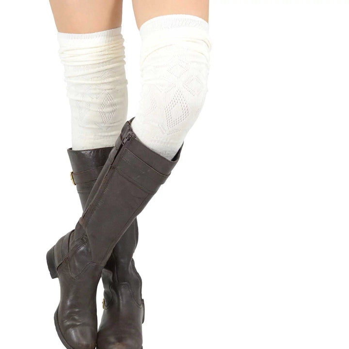 Teehee WomenS Extra Long Fashion Thigh High Socks over the Knee High Boot Socks Image 6