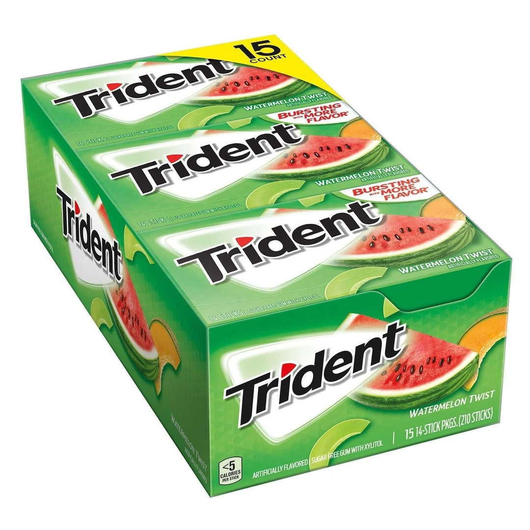 Trident Sugar Free Gum Watermelon Twist 14 Pieces 15 Count Image 1