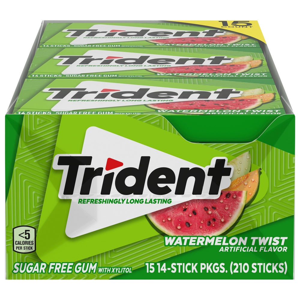 Trident Sugar Free Gum Watermelon Twist 14 Pieces 15 Count Image 2