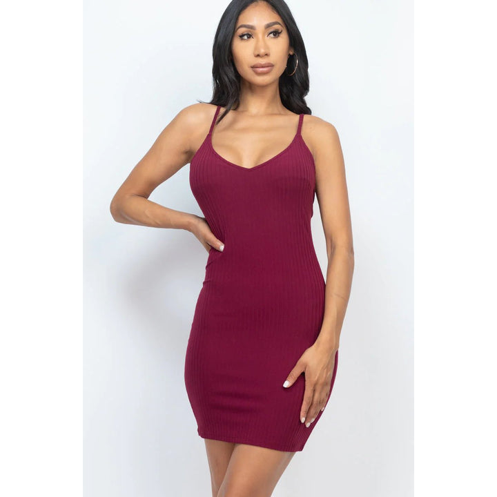 Ribbed Cami Bodycon Dress (CAPELLA) Image 3