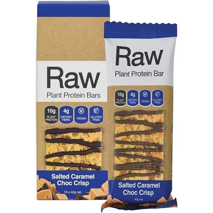 Amazonia Raw Protein Bar Salted Caramel Choc Crisp 40g x 10 Display Image 1