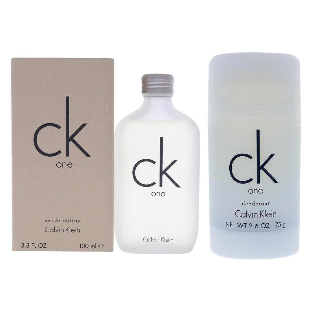 Calvin Klein CK One Kit by Calvin Klein for Unisex - 2 Pc Kit 3.3oz EDT Spray 2.6oz Deodorant Stick Image 1