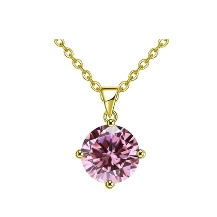 18K Yellow Gold Pink Sapphire Necklace and Earrings Set 1/2ct 18 Inch Gift Boxed Image 1