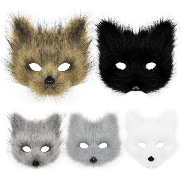 Simulated Fox Masque Adult Halloween Party Cosplay Masque Face Covers Furry Good Detail Club Carnivals Mystery Image 3