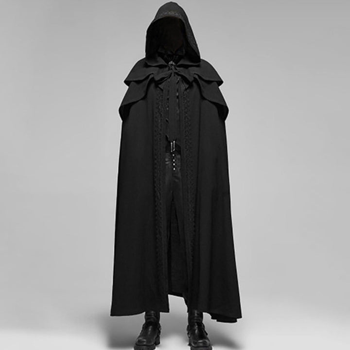 Halloween Cosplay Cloak Hooded Solid Color Design Unisex Cape Loose Fit Masquerade Party Witch Costume Image 10