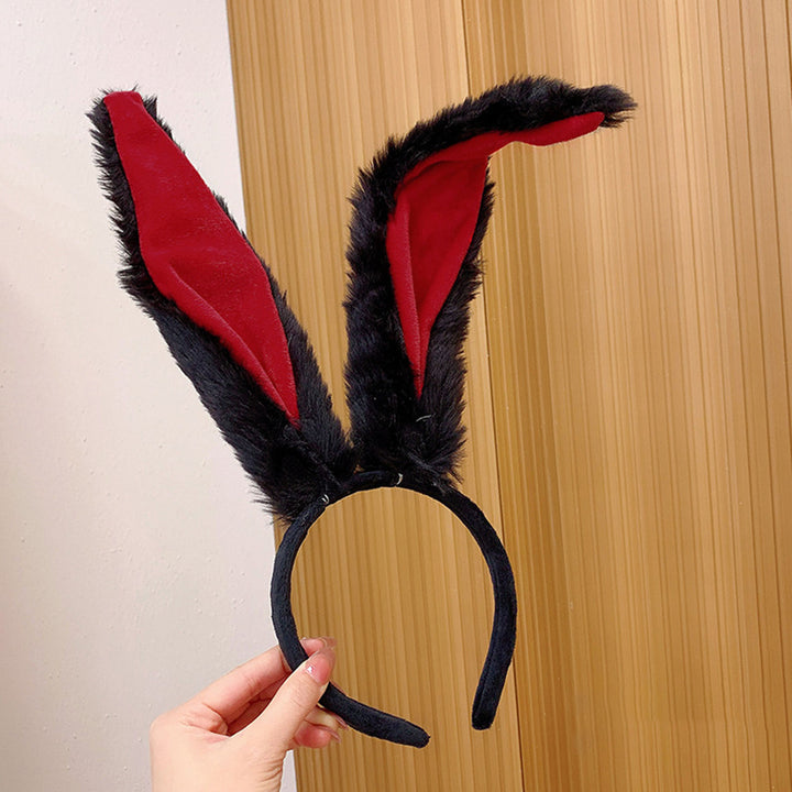 White Bunny Ears Headband Long Plush Rabbit Ear Hair Hoop Halloween Cosplay Costume Accessory Party Wear Image 12