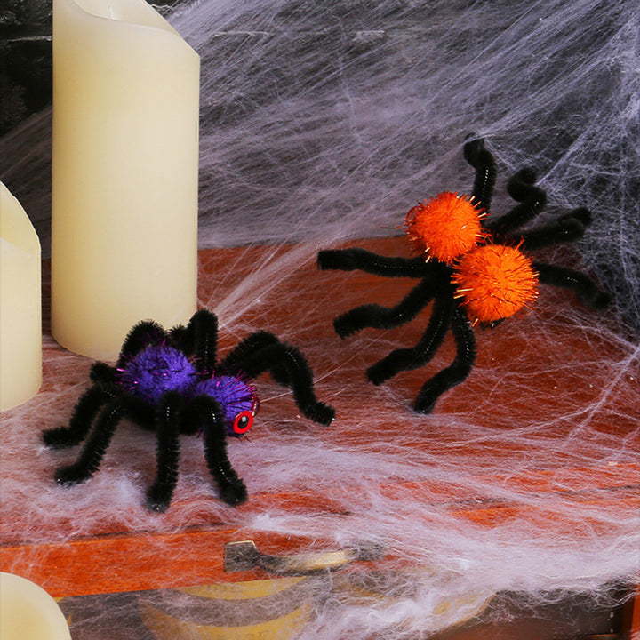 2Pcs Halloween Spider Hair Clips Plush Spider Women Hairpin Halloween Party Decoration Hair Jewelry Cosplay Costume Prop Image 7