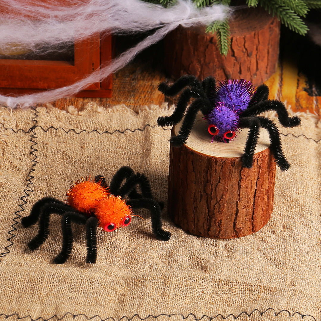 2Pcs Halloween Spider Hair Clips Plush Spider Women Hairpin Halloween Party Decoration Hair Jewelry Cosplay Costume Prop Image 8