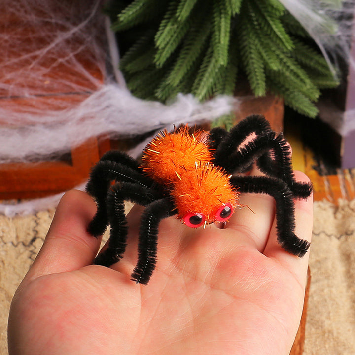 2Pcs Halloween Spider Hair Clips Plush Spider Women Hairpin Halloween Party Decoration Hair Jewelry Cosplay Costume Prop Image 2