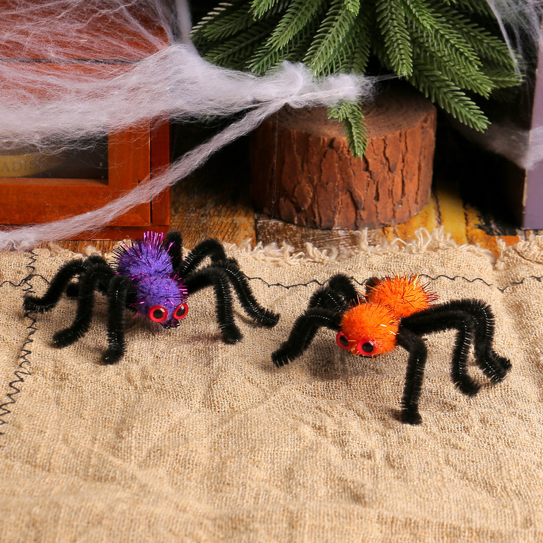 2Pcs Halloween Spider Hair Clips Plush Spider Women Hairpin Halloween Party Decoration Hair Jewelry Cosplay Costume Prop Image 12