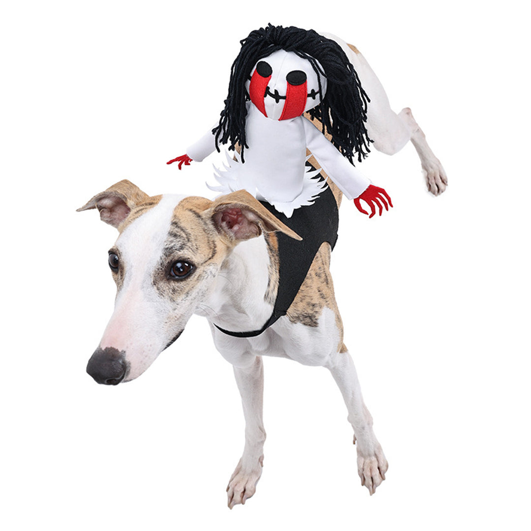 Pet Halloween Costume Funny Knight Sadako Cat Costume Dog Cosplay Clothes Pet Scary Outfit Puppy Supplies for Parties Image 4