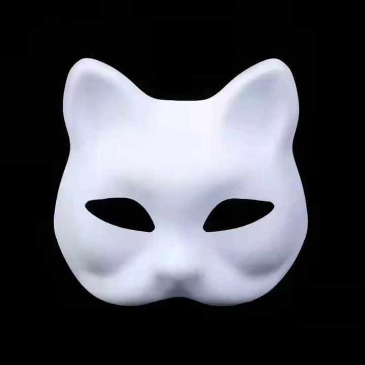 Cosplay Fox Masque with Elastic Band Solid Color DIY Painting Carnival Party Ball Masquerade Halloween Costume Animal Image 10