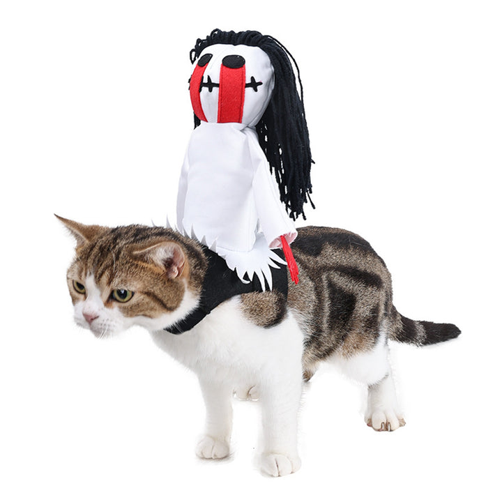 Pet Halloween Costume Funny Knight Sadako Cat Costume Dog Cosplay Clothes Pet Scary Outfit Puppy Supplies for Parties Image 8