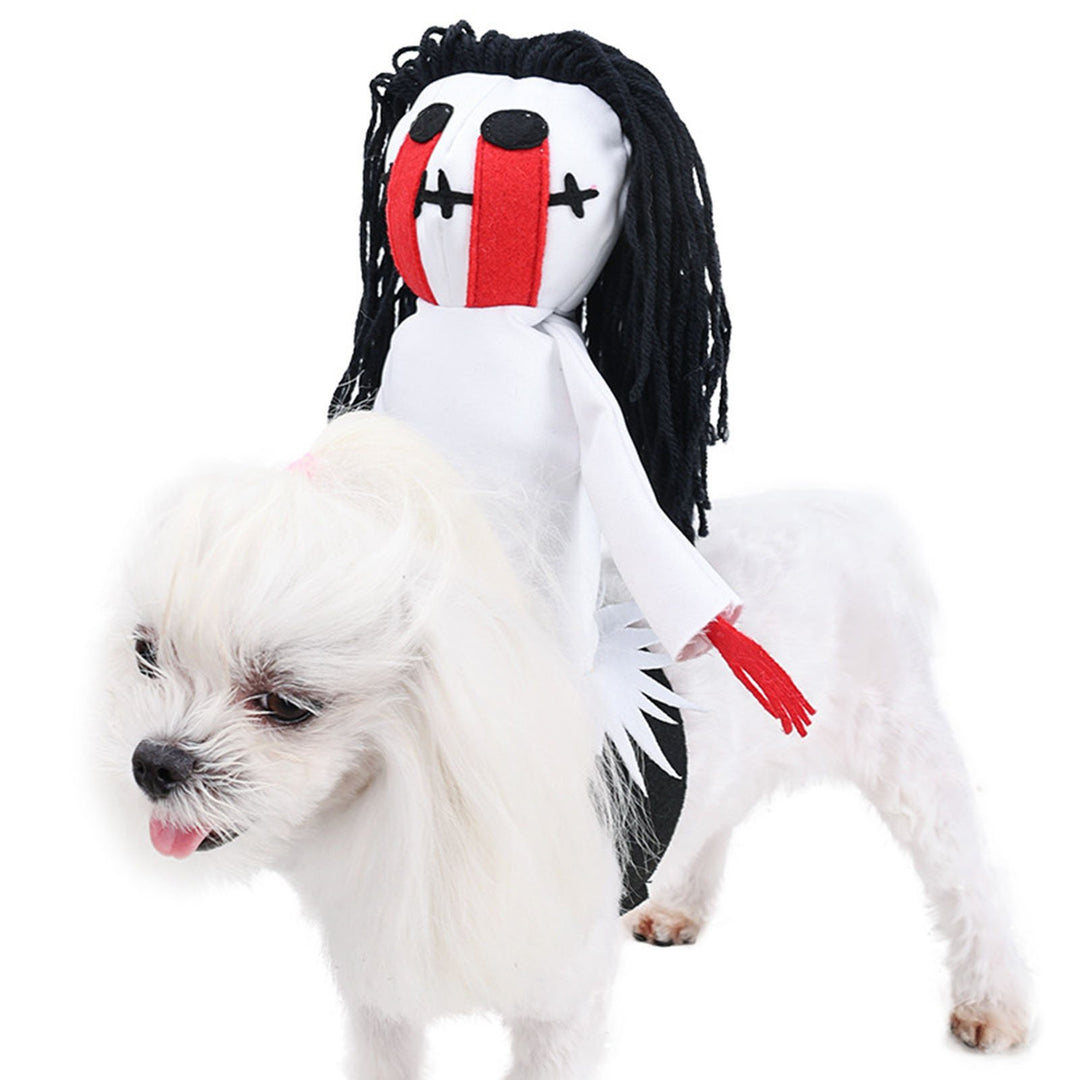 Pet Halloween Costume Funny Knight Sadako Cat Costume Dog Cosplay Clothes Pet Scary Outfit Puppy Supplies for Parties Image 9