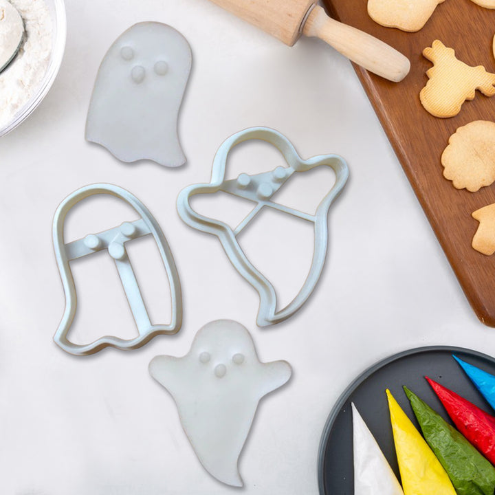 2Pcs Halloween Ghost Cookie Cutters Food-Grade Easy to Use for Biscuits Soft Candies Cake Decoration Happy Halloween Fun Image 9