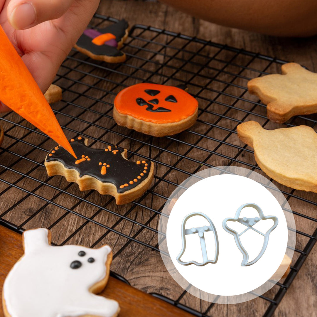 2Pcs Halloween Ghost Cookie Cutters Food-Grade Easy to Use for Biscuits Soft Candies Cake Decoration Happy Halloween Fun Image 10