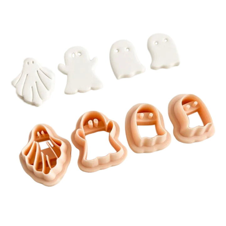 4Pcs Halloween Ghost Cookie Cutters Set Food-Grade Plastic Easy to Use Clean Biscuit Molds for Cake Decoration Image 12