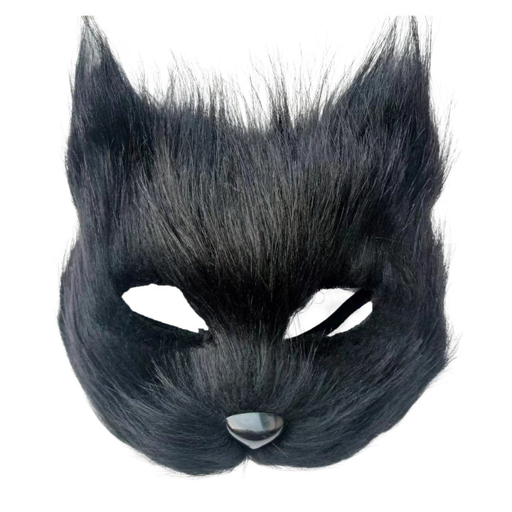 Hairy Fox Face Cushion Half Face Halloween Party Props Masquerade Costume Halloween Cosplay Dance Horror Animal Headgear Image 1