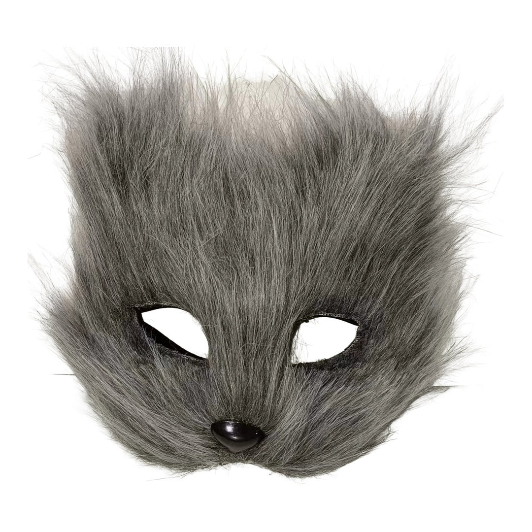 Hairy Fox Face Cushion Half Face Halloween Party Props Masquerade Costume Halloween Cosplay Dance Horror Animal Headgear Image 1