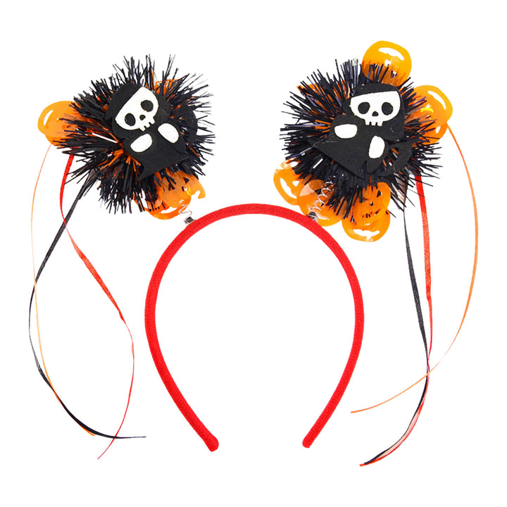 Halloween Headband Pumpkin Spider Tassel Women Headpiece Spooky Skeleton Ribbon Headwear Cosplay Accessory Party Image 3