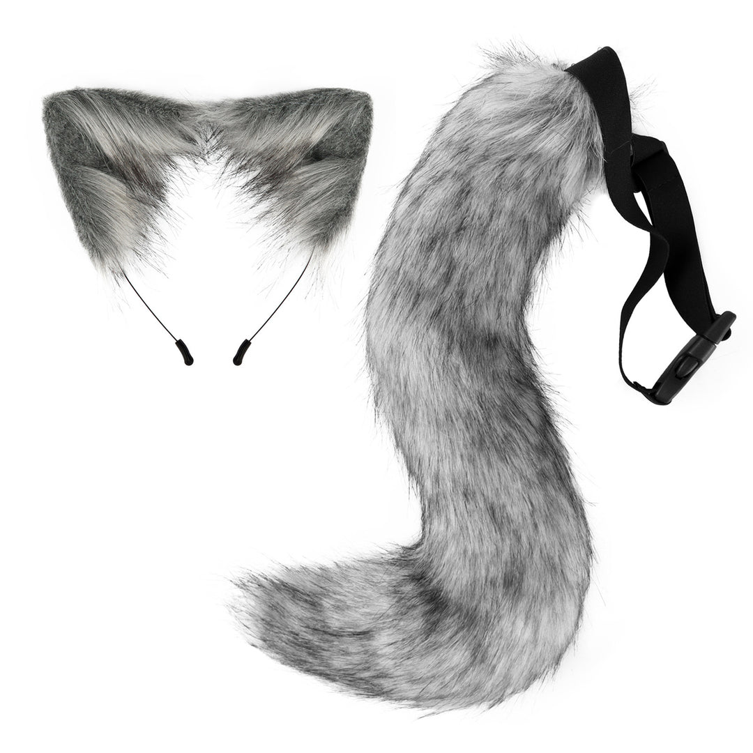 Fox Tail Headdress Handmade Simulated Fox Tail Cat Ear Set Halloween Cosplay Costume Fluffy Fox Tail Accessory Image 10