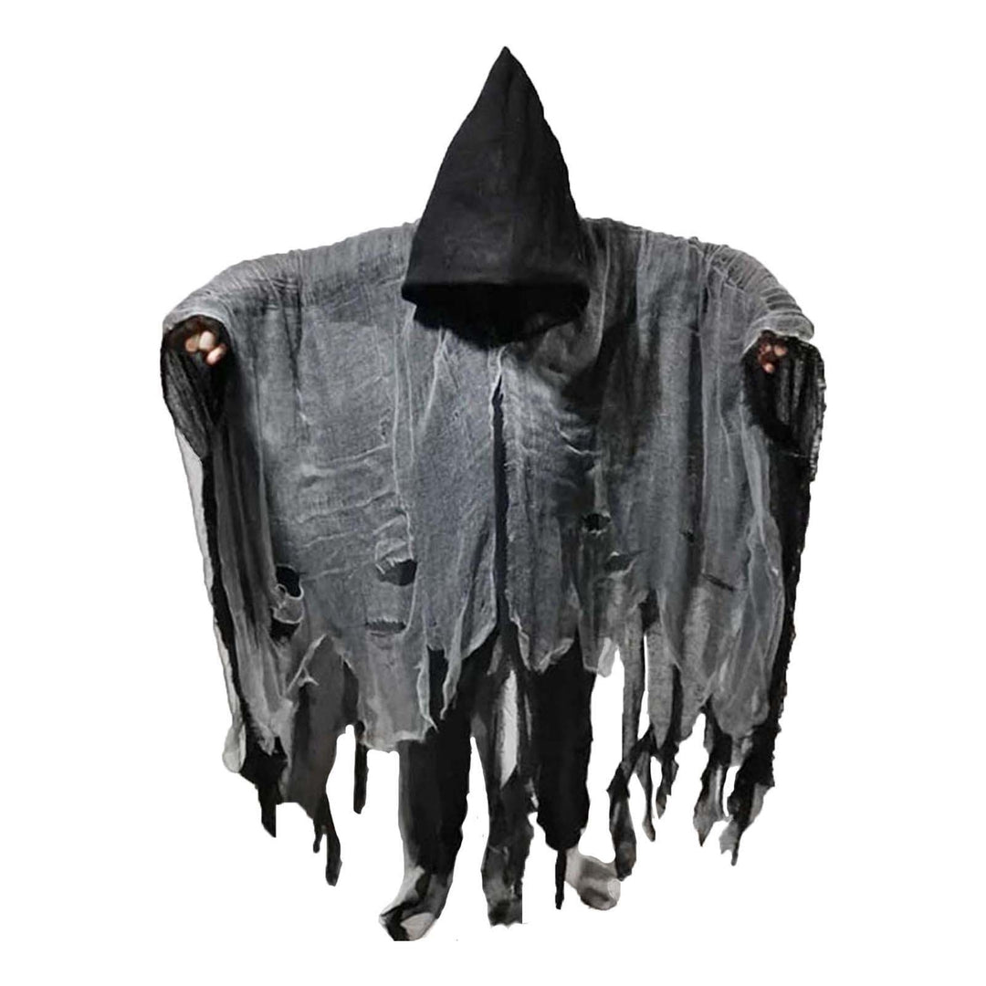 Halloween Cloak Ghost Cosplay Costume Gothic Horror Zombie Tattered Hooded Cape Halloween Party Prop Image 2