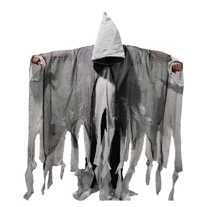 Halloween Cloak Ghost Cosplay Costume Gothic Horror Zombie Tattered Hooded Cape Halloween Party Prop Image 4