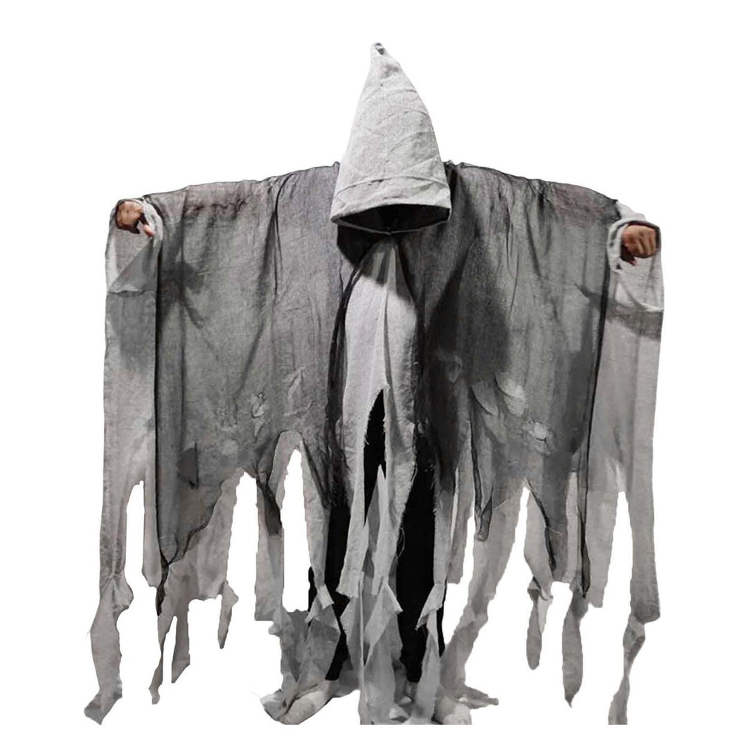 Halloween Cloak Ghost Cosplay Costume Gothic Horror Zombie Tattered Hooded Cape Halloween Party Prop Image 1