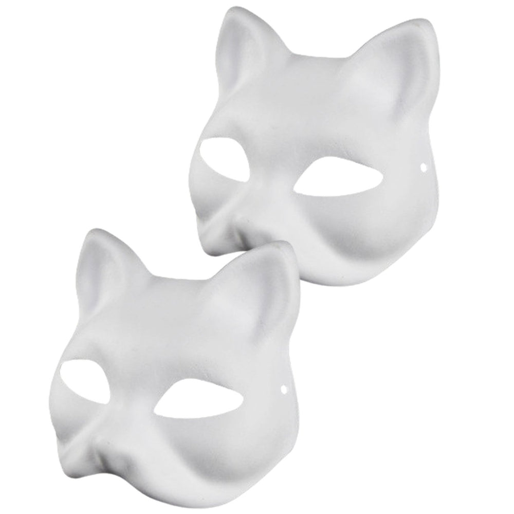 2/3/5/6/10/12/20 Pcs DIY Masques Cat Face DIY Hand-Painted Carnival Party Ball Masquerade Halloween Costume Animal Shape Image 2