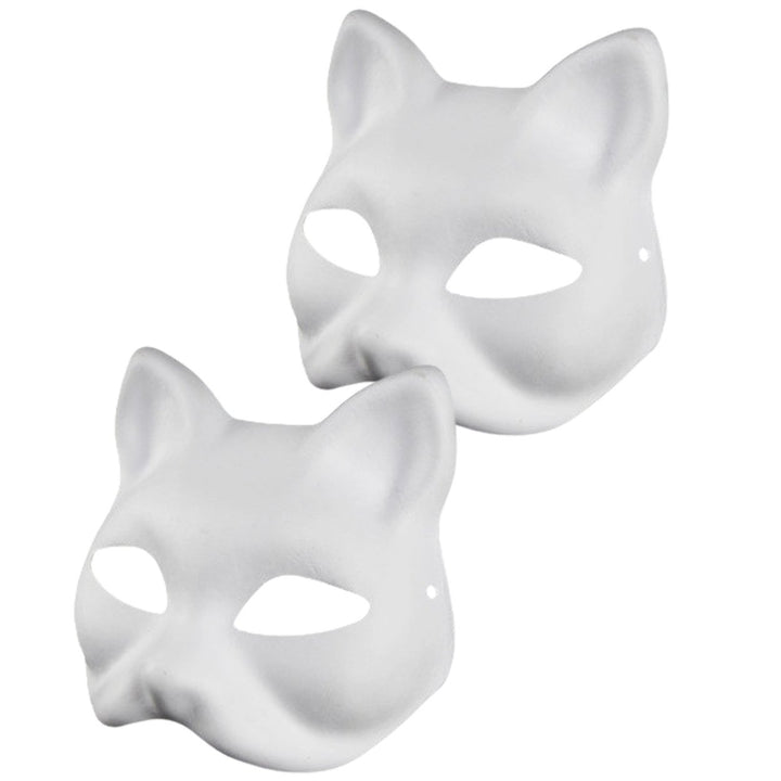 2/3/5/6/10/12/20 Pcs DIY Masques Cat Face DIY Hand-Painted Carnival Party Ball Masquerade Halloween Costume Animal Shape Image 1