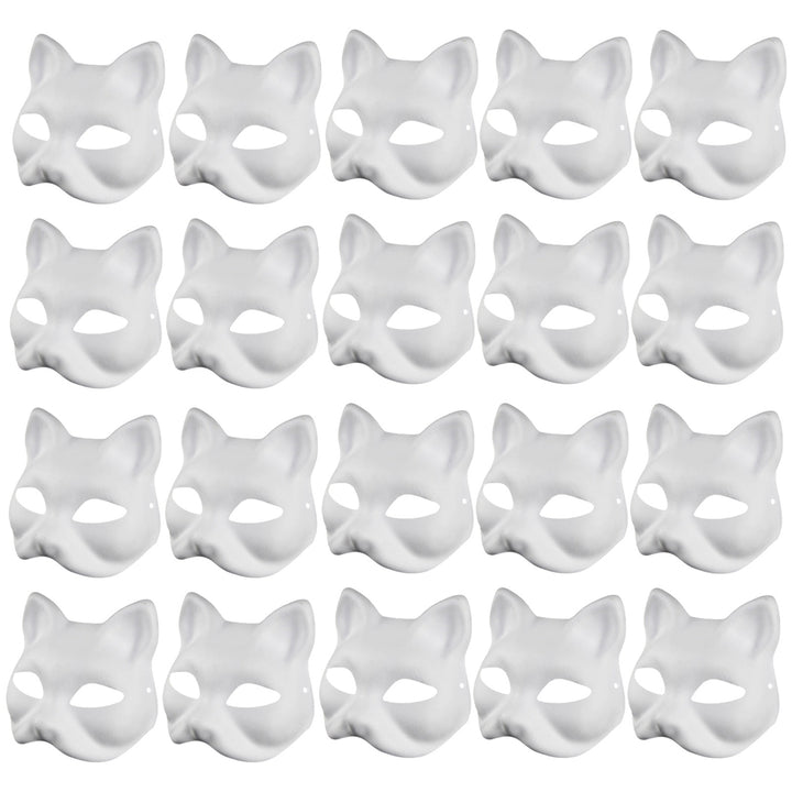 2/3/5/6/10/12/20 Pcs DIY Masques Cat Face DIY Hand-Painted Carnival Party Ball Masquerade Halloween Costume Animal Shape Image 8