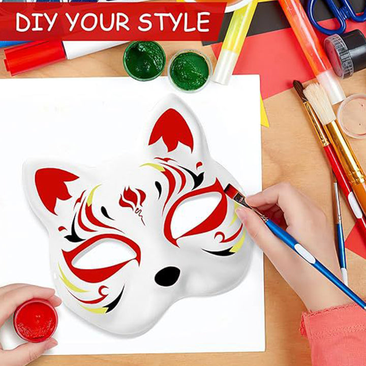 2/3/5/6/10/12/20 Pcs DIY Masques Cat Face DIY Hand-Painted Carnival Party Ball Masquerade Halloween Costume Animal Shape Image 9