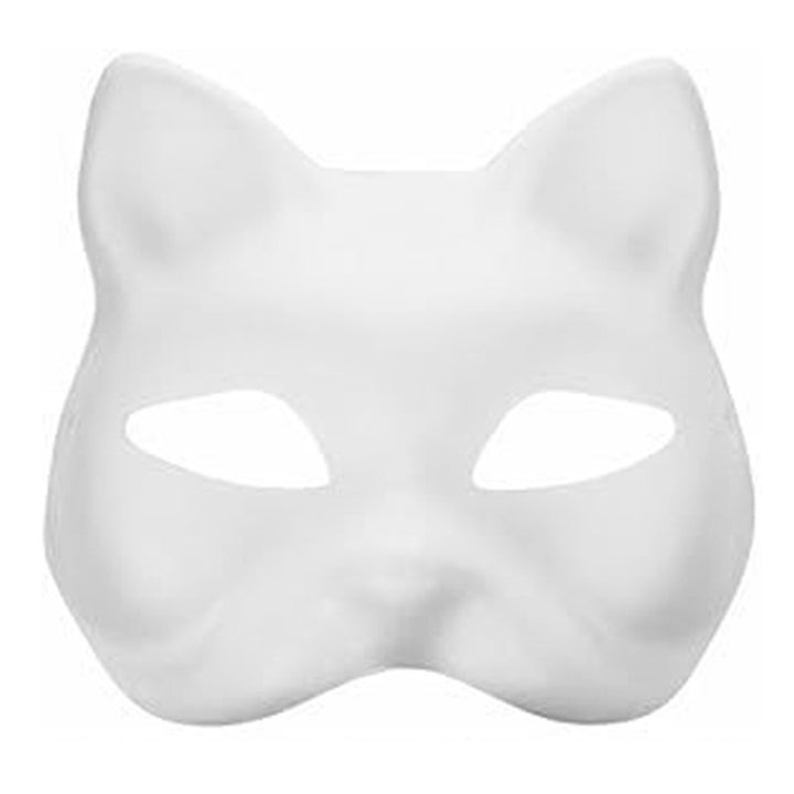 2/3/5/6/10/12/20 Pcs DIY Masques Cat Face DIY Hand-Painted Carnival Party Ball Masquerade Halloween Costume Animal Shape Image 12