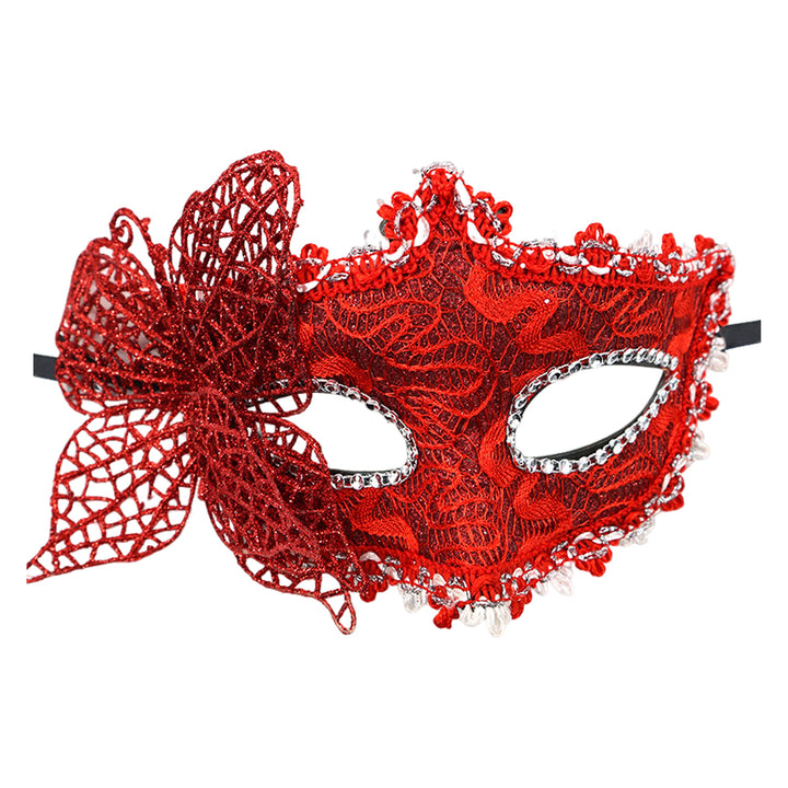 Masquerade Face Cushion Retro Venetian Mardi Gras Women Half Face Cushion Makeup Lace Face Cushion for Parties Events Image 3