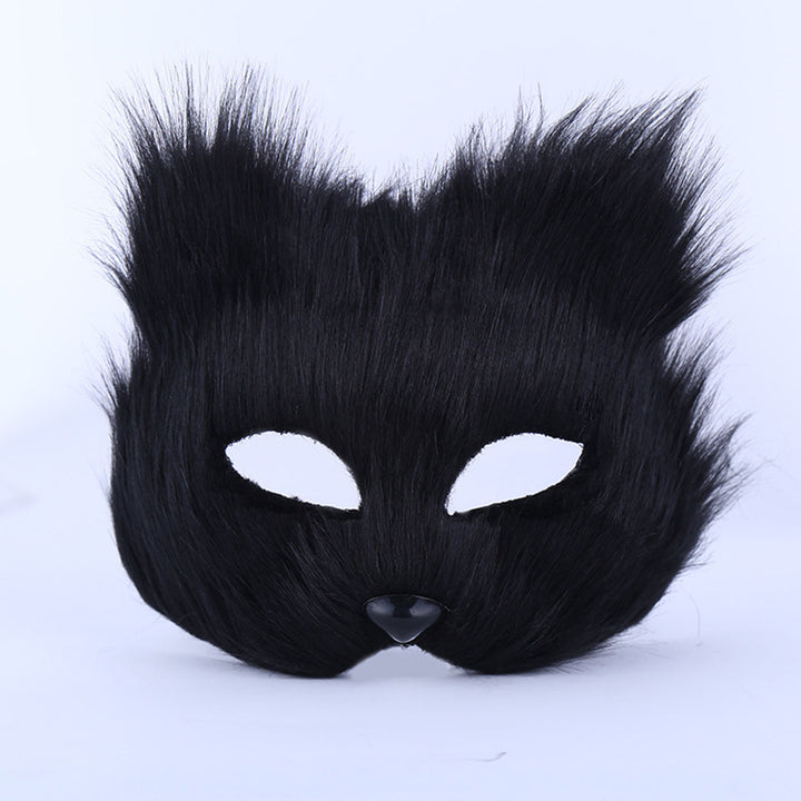 Fox Face Cushion Faux Fox Half Face Cushion with Tail Gloves Masquerade Halloween Cosplay Party Costume Accessory for Image 10