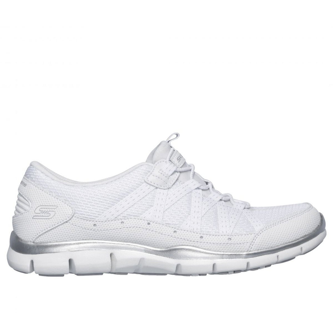 Skechers Womens Gratis - Strolling Sneaker White/Silver - 22823-WSL WHITE/SILVER Image 1