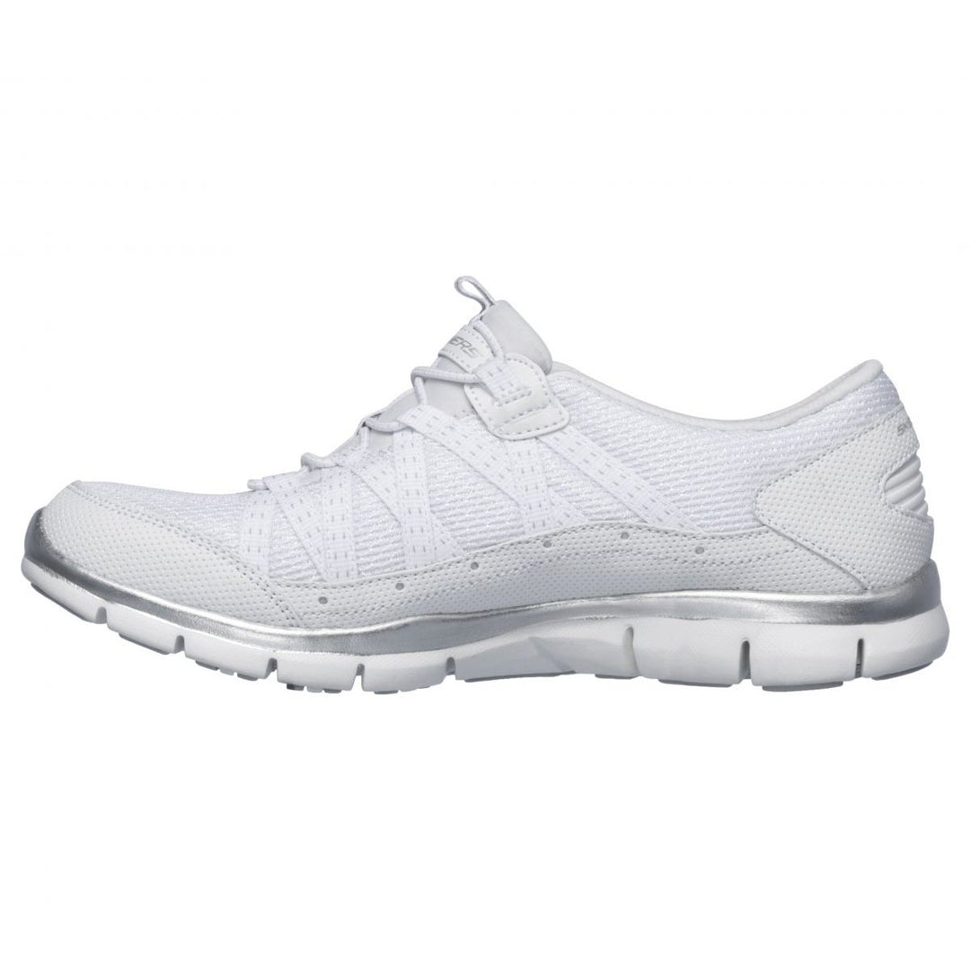 Skechers Womens Gratis - Strolling Sneaker White/Silver - 22823-WSL WHITE/SILVER Image 3