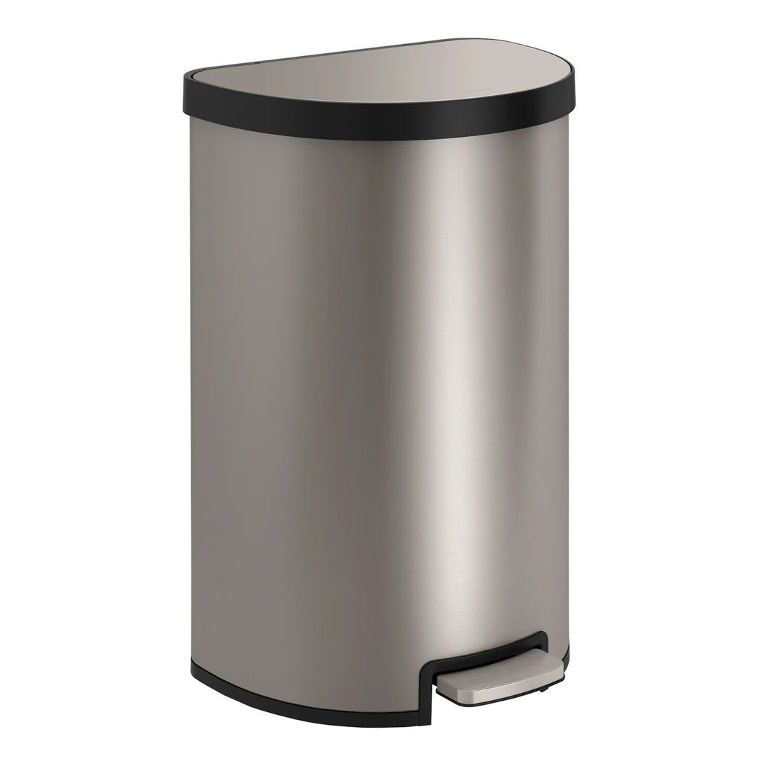 Kohler 45L Semi-Round Step Trash Can Stainless Steel Image 1