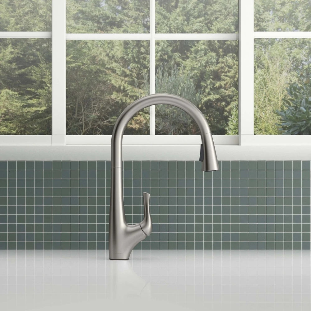 Kohler Bevin Pull-Down Kitchen Faucet Stainless Steel Image 2