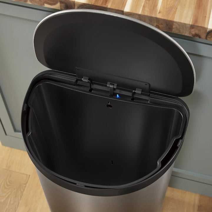 Kohler 45L Semi-Round Step Trash Can Stainless Steel Image 3