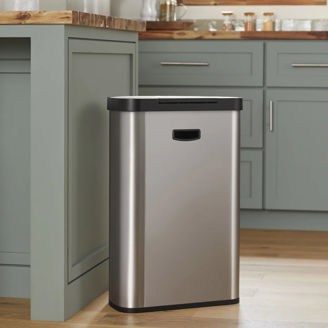 Kohler 45L Semi-Round Step Trash Can Stainless Steel Image 4