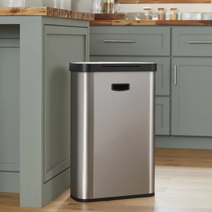 Kohler 45L Semi-Round Step Trash Can Stainless Steel Image 4