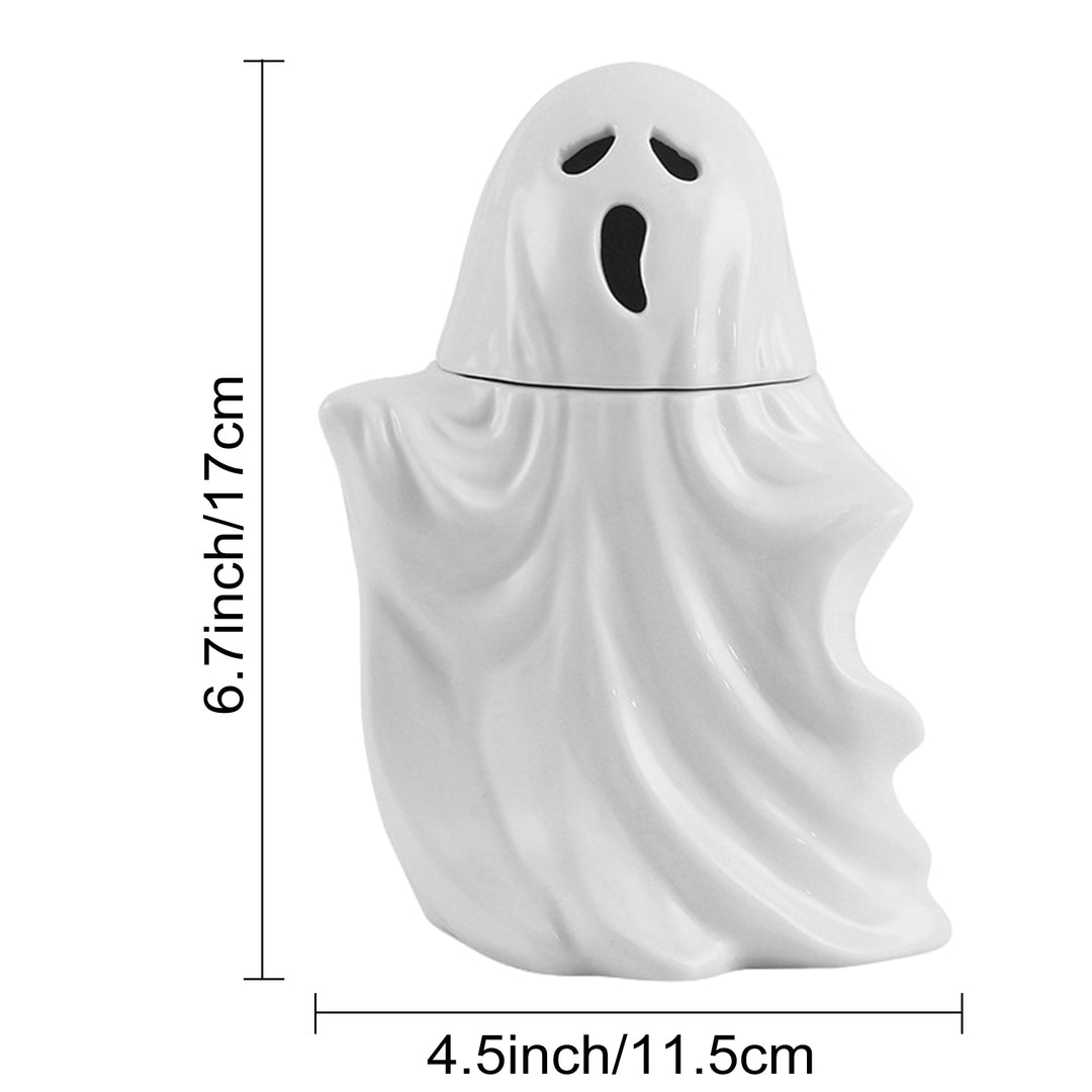 Ceramic Ghost Mug Halloween White Ghost Cup Multi-Purpose Desktop Decor Ghost Shaped Mug for Festival Gifts Home Office Image 6