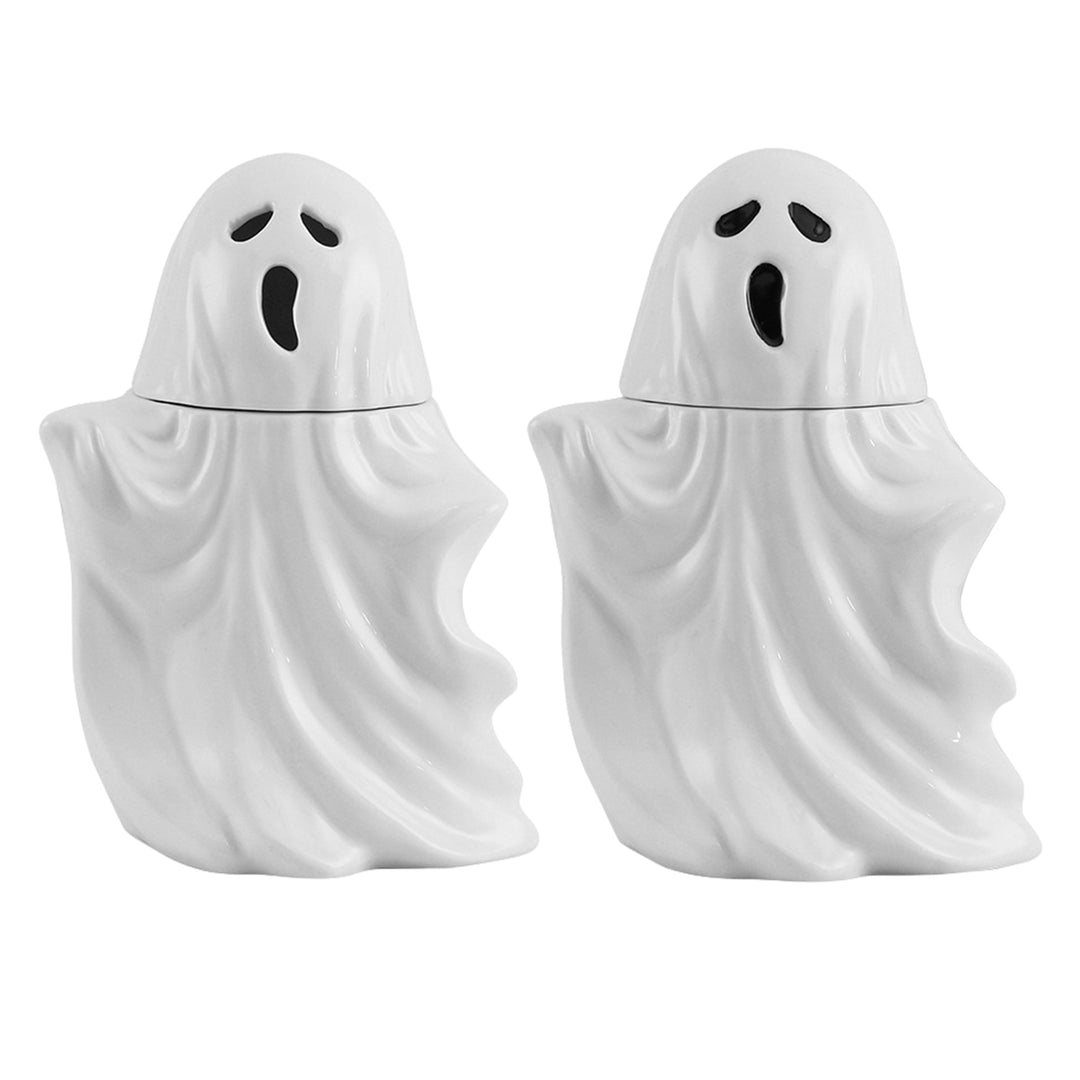 Ceramic Ghost Mug Halloween White Ghost Cup Multi-Purpose Desktop Decor Ghost Shaped Mug for Festival Gifts Home Office Image 9