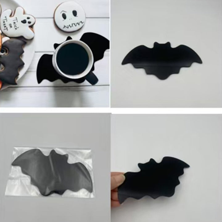 Bat Coasters Acrylic Bat Shape Coaster Halloween Table Decor Easy Maintenance Coasters for Daily Use Kitchens Dining Image 10