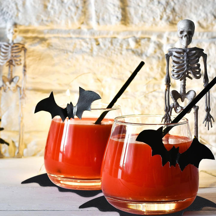 Bat Coasters Acrylic Bat Shape Coaster Halloween Table Decor Easy Maintenance Coasters for Daily Use Kitchens Dining Image 11