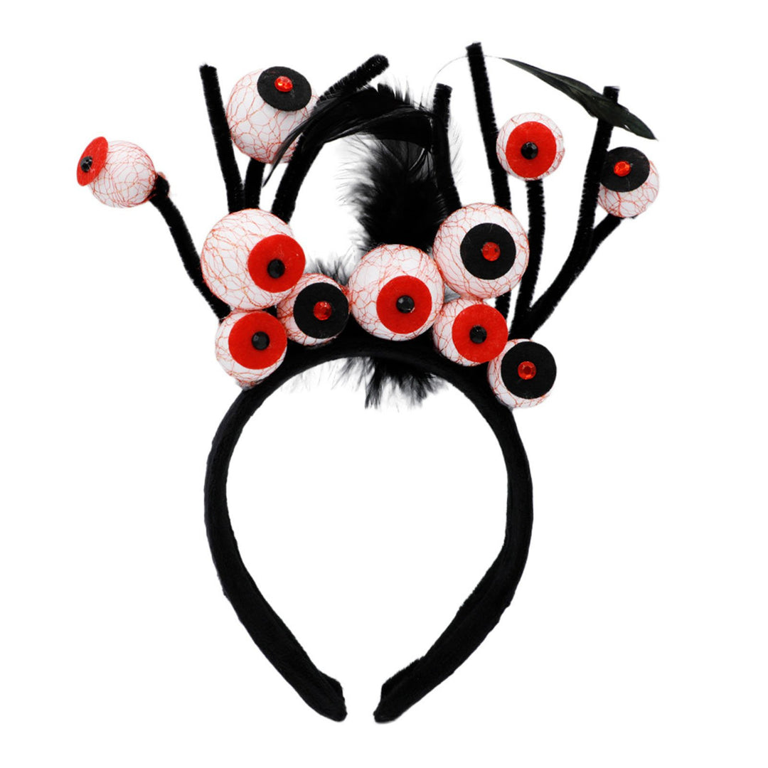 Halloween Headband Horror Eyeballs with Blood Streak Headband Scalp-friendly Hairhoop for Halloween Costume Party Image 4