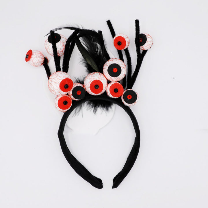 Halloween Headband Horror Eyeballs with Blood Streak Headband Scalp-friendly Hairhoop for Halloween Costume Party Image 11