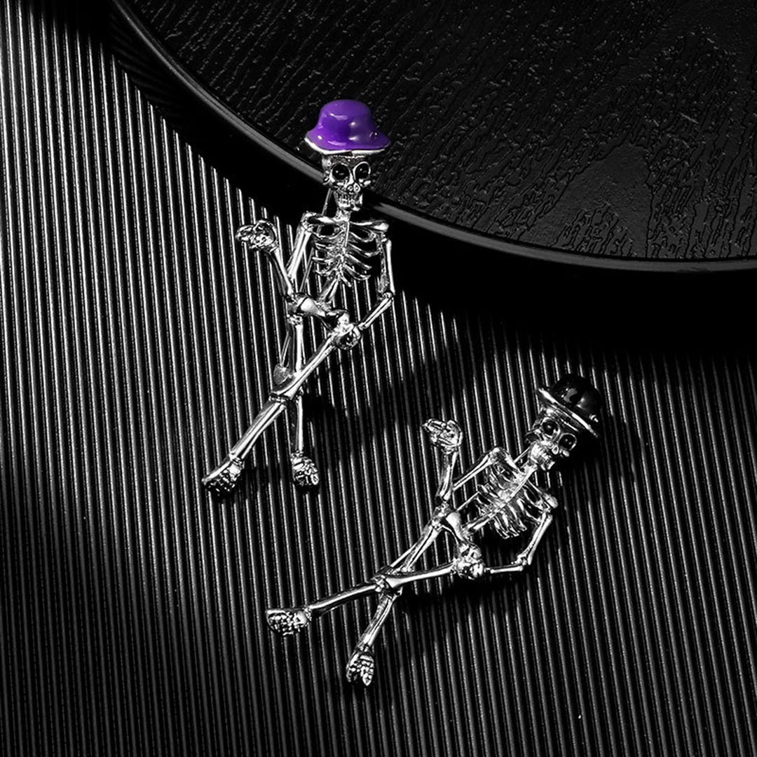 Halloween Brooch Skeleton Ghost Shape Polish Alloy Hollow Out Rustproof Clothes Decoration Halloween Party Evening Image 10