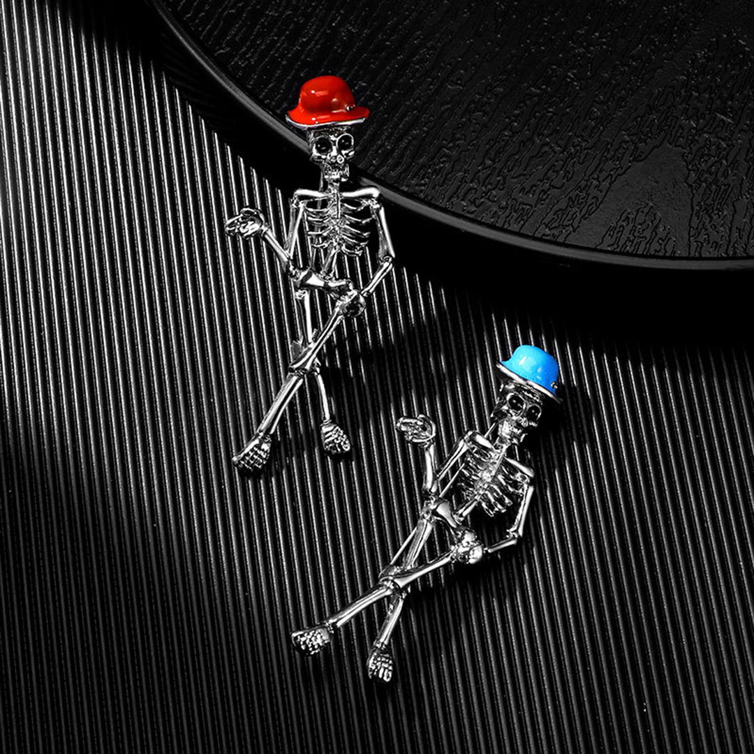 Halloween Brooch Skeleton Ghost Shape Polish Alloy Hollow Out Rustproof Clothes Decoration Halloween Party Evening Image 11